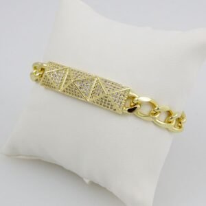 Bracelets Woman/ Pulseras Dama/  Zircon Stone/  14K Real Color/  FREE SHIPPING OVER $50.00 DOLLAR PURCHASE///B-0076