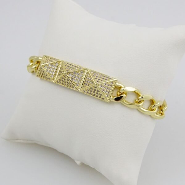 Bracelets Woman/ Pulseras Dama/  Zircon Stone/  14K Real Color/  FREE SHIPPING OVER $50.00 DOLLAR PURCHASE///B-0076