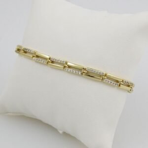 Bracelets Woman/ Pulseras Dama/  Zircon Stone/  14K Real Color/  FREE SHIPPING OVER $50.00 DOLLAR PURCHASE///B-0078