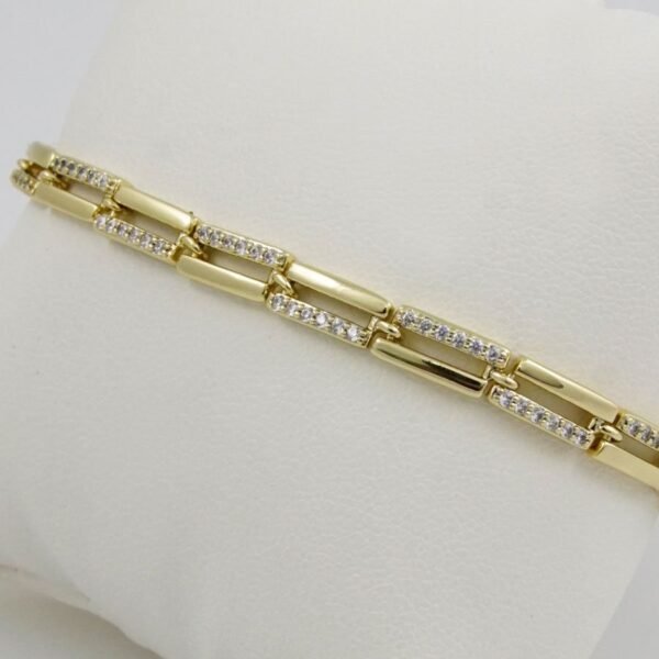 Bracelets Woman/ Pulseras Dama/  Zircon Stone/  14K Real Color/  FREE SHIPPING OVER $50.00 DOLLAR PURCHASE///B-0078 - Image 2
