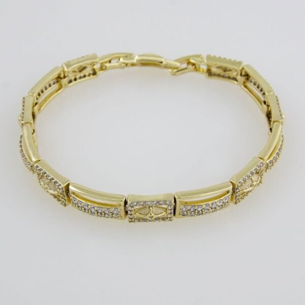 Bracelets Woman/ Pulseras Dama/  Zircon Stone/  14K Real Color/  FREE SHIPPING OVER $50.00 DOLLAR PURCHASE///B-0079 - Image 3