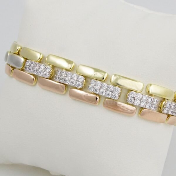 Bracelets Woman/ Pulseras Dama/ Zircon Stone/14K Real Color/FREE SHIPPING OVER $50.00 DOLLAR PURCHASE///B-0081 - Image 2