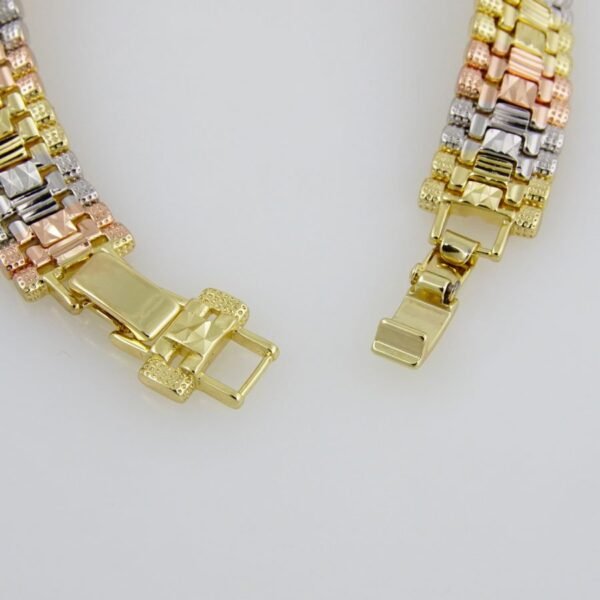 Bracelets Woman/ Pulseras Dama/  Zircon Stone/  Three Tone/ 3 Colores//  FREE SHIPPING OVER $50.00 DOLLAR PURCHASE///B-0082 SKU - Image 4