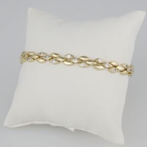 Bracelets Woman/ Pulseras Dama/  Zircon Stone/  14K Real Color//B0054