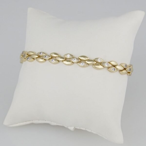 Bracelets Woman/ Pulseras Dama/  Zircon Stone/  14K Real Color//B0054