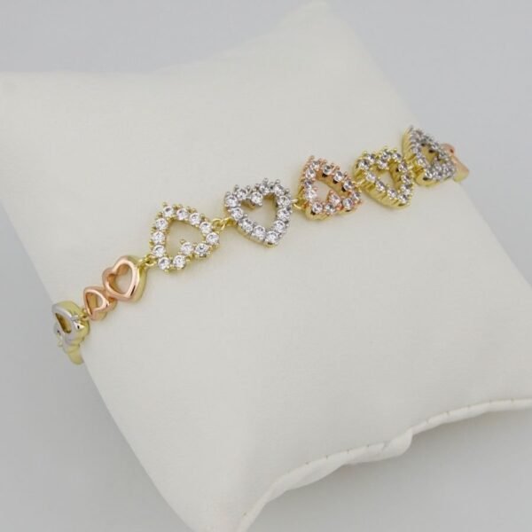 Bracelets Woman/ Manillas Mujer/   Three Tone/ 3 Colores/// FREE SHIPPING OVER $50.00 DOLLAR PURCHASE///B0061