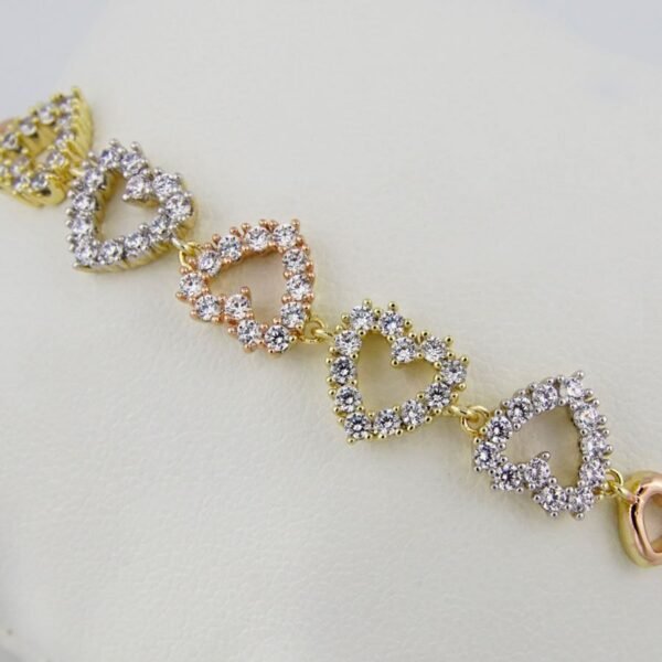 Bracelets Woman/ Manillas Mujer/   Three Tone/ 3 Colores/// FREE SHIPPING OVER $50.00 DOLLAR PURCHASE///B0061 - Image 3