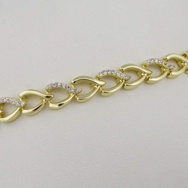 Bracelets Woman/ Manillas Mujer/  14K Real Color///  Zircon Stone///  FREE SHIPPING OVER $50.00 DOLLAR PURCHASE///B0065 - Image 3