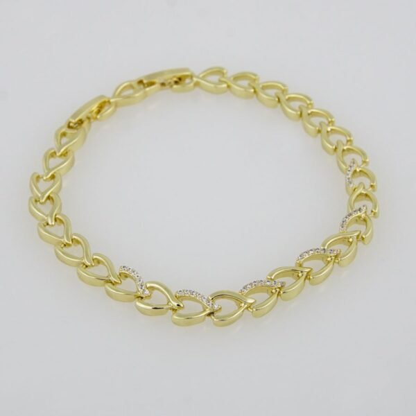 Bracelets Woman/ Manillas Mujer/  14K Real Color///  Zircon Stone///  FREE SHIPPING OVER $50.00 DOLLAR PURCHASE///B0065 - Image 2