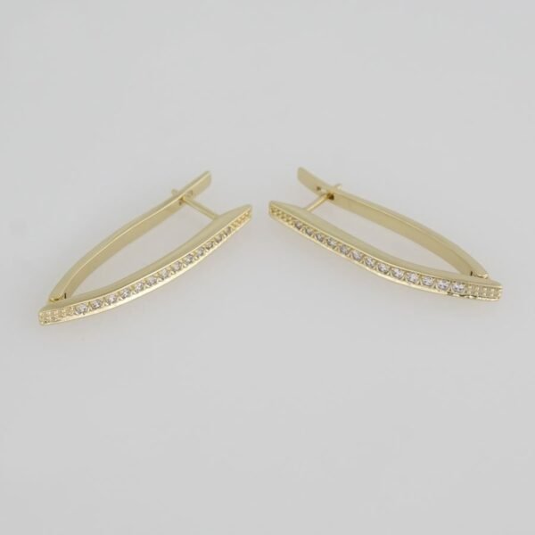 Earrings Woman/ Aretes Dama/  Zircon Stone/  14K Real Color/ E0036