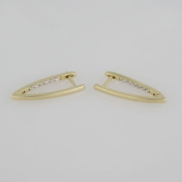 Earrings Woman/ Aretes Dama/  Zircon Stone/  14K Real Color/ E0043