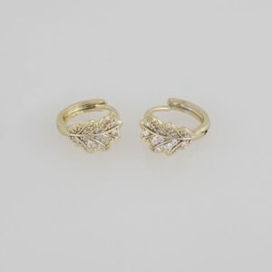 Earrings Woman/ Aretes Dama/  Zircon Stone/  14K Real Color/ E0051