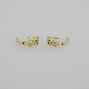 Earrings Woman/ Aretes Dama/  Zircon Stone/  14K Real Color// E0059