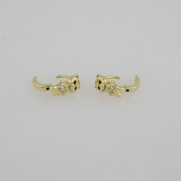 Earrings Woman/ Aretes Dama/  Zircon Stone/  14K Real Color// E0059