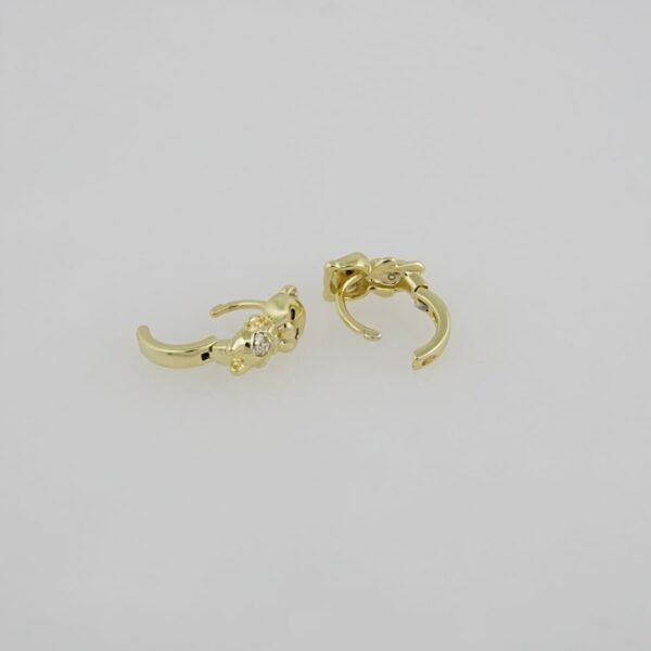 Earrings Woman/ Aretes Dama/  Zircon Stone/  14K Real Color// E0059 - Image 2