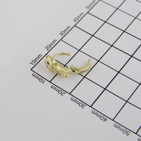 Earrings Woman/ Aretes Dama/  Zircon Stone/  14K Real Color// E0059 - Image 3