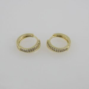 Earrings Woman/ Aretes Dama/  Zircon Stone/  14K Real Color// E0064