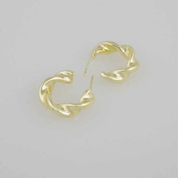 Earrings Woman/ Aretes Dama/  14K Real Color// E0072 - Image 2