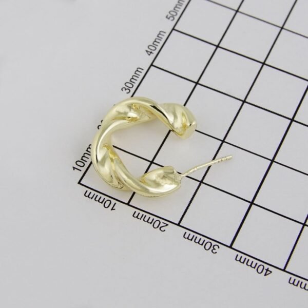 Earrings Woman/ Aretes Dama/  14K Real Color// E0072 - Image 4