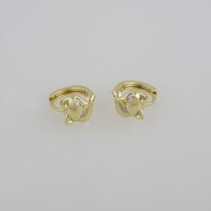 Earrings Woman/ Aretes Dama/  Zircon Stone/  14K Real Color// E0085