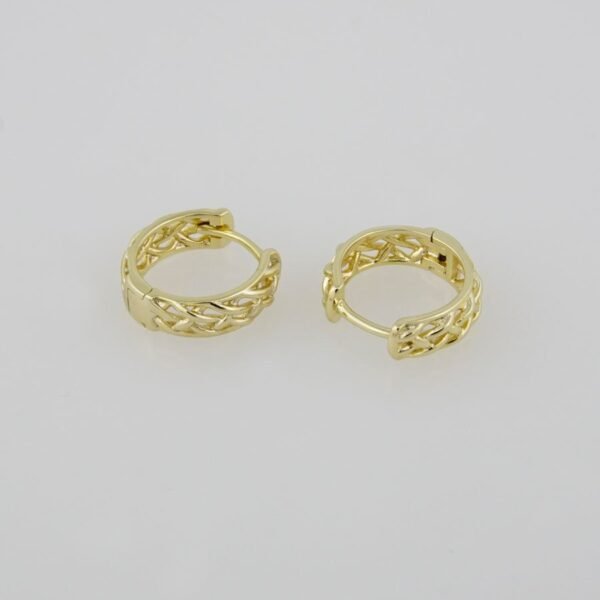Earrings Woman/ Aretes Dama/  14K Real Color// E0089 - Image 2
