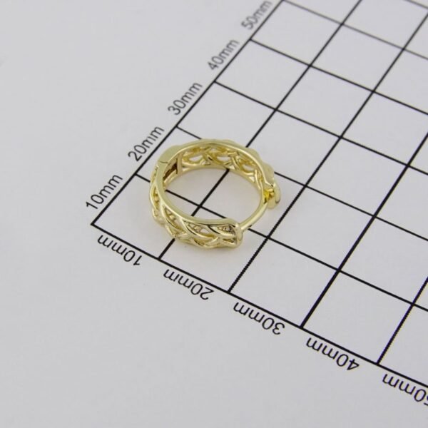Earrings Woman/ Aretes Dama/  14K Real Color// E0089 - Image 4