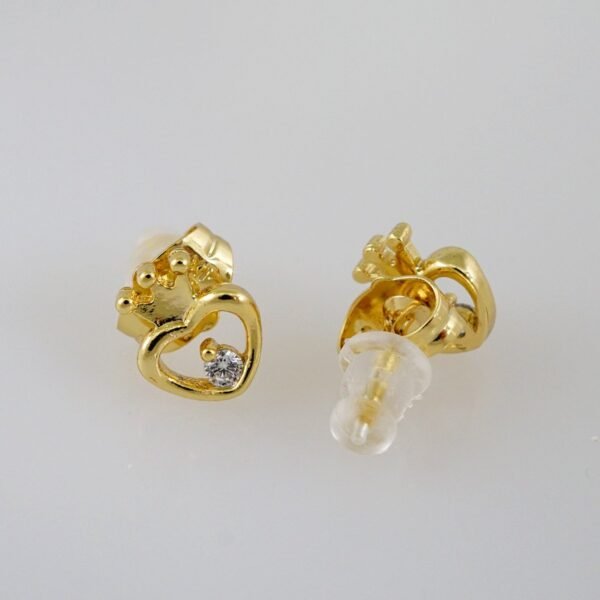 Women Earrings/ Aretes Dama/  Zircon Stone/  14k Real Color// E840 - Image 2