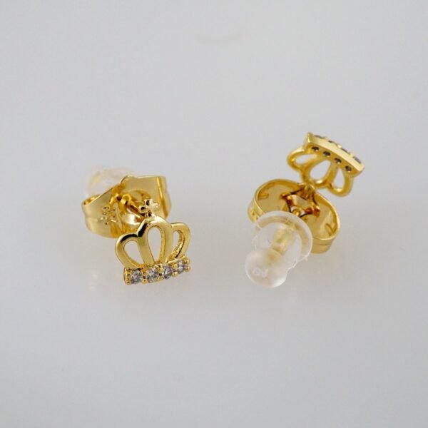 Women Earrings/ Aretes Dama/  Zircon Stone/  14k Real Color// E843 - Image 2