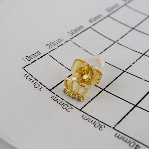 Women Earrings/ Aretes Dama/  Zircon Stone/  14k Real Color// E843 - Image 3