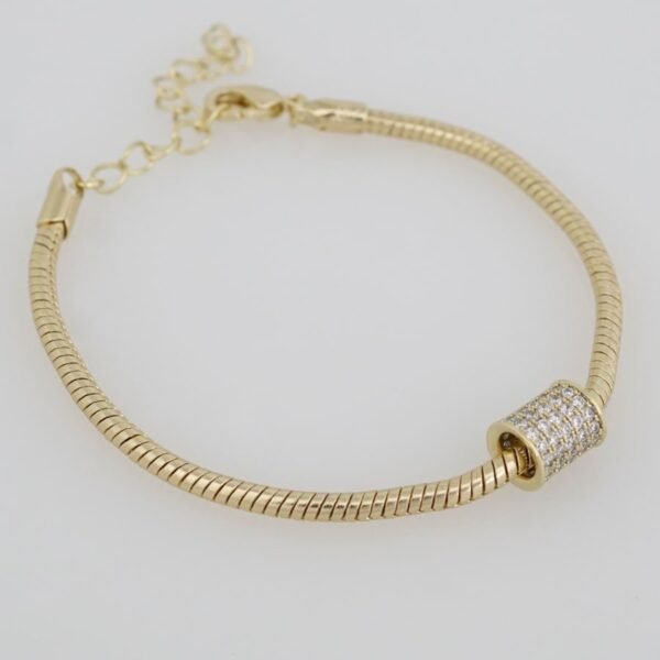 Bracelets Woman/ Manillas Mujer/ 14K Real Color 14K Real Color/ One Charms 3mm M0004 - Image 2