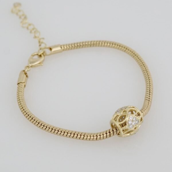 Bracelets Woman/ Manillas Mujer/ 14K Real Color 14K Real Color/ One Charms 3mm M0010 - Image 2