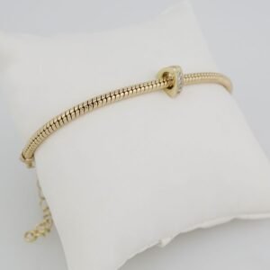 Bracelets Woman/ Manillas Mujer/ 14K Real Color 14K Real Color/ One Charms 3mm M0013