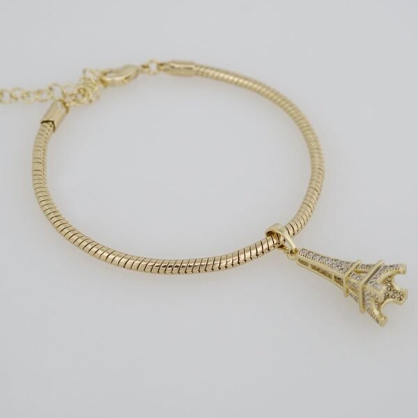Bracelets Woman/ Manillas Mujer/ 14K Real Color 14K Real Color/ One Charms 3mm M0015 - Image 2