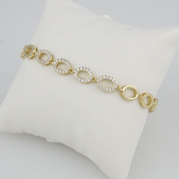 Bangles Woman/Pulsos Dama/  Zircon Stone/  14K Real Color /M0036