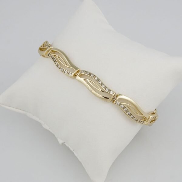 Bangles Woman/Pulsos Dama/  Zircon Stone/  14K Real Color /M0040