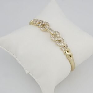 Bangles Woman/Pulsos Dama/  Zircon Stone/  14K Real Color /P0057