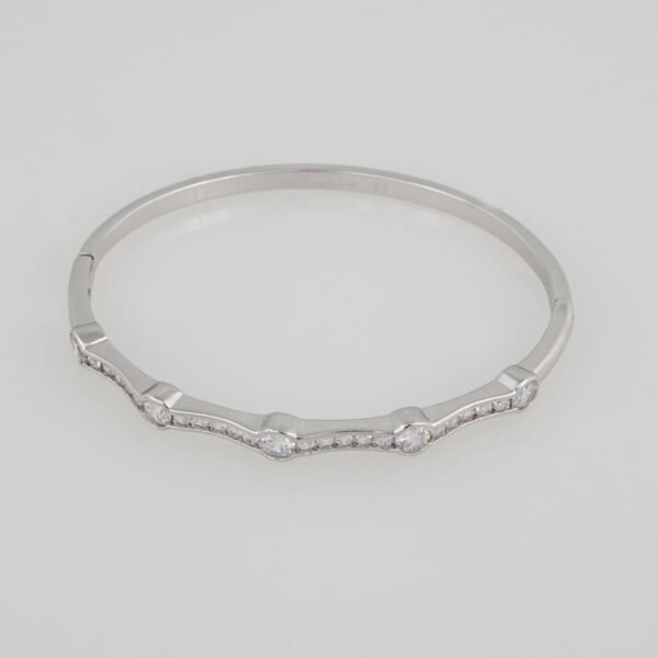 Bangles Woman/Pulsos Dama/  Zircon Stone/Silver Color// P0065 - Image 2