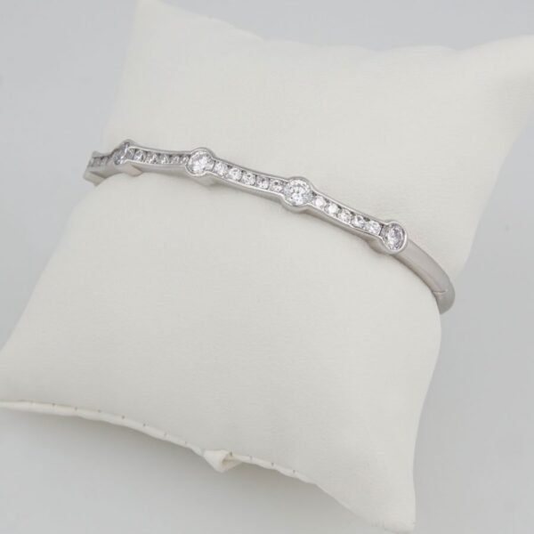 Bangles Woman/Pulsos Dama/  Zircon Stone/Silver Color// P0065