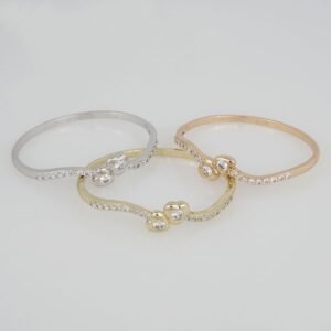 Bangles Woman/Pulsos Dama/  Zircon Stone/ Sets  Three Tone/ 3 Colores/P0073
