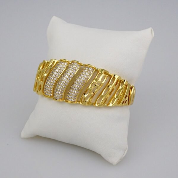 Bangles Women/ Pulsos Dama/  Zircon Stone/  14K Real Color// P231 - Image 2