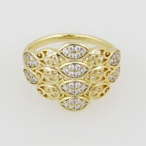 R021 Ring - Anillos - 14K Real Color - Zircon Stone