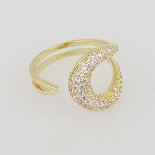 R034 Ring - Anillos - Zircon Stone - 14K Real Color - Ajustable - Image 2