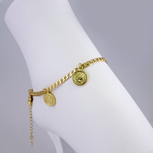 A4004 Anklets - Tobilleras - 14K Real Color - 4mm - Image 2