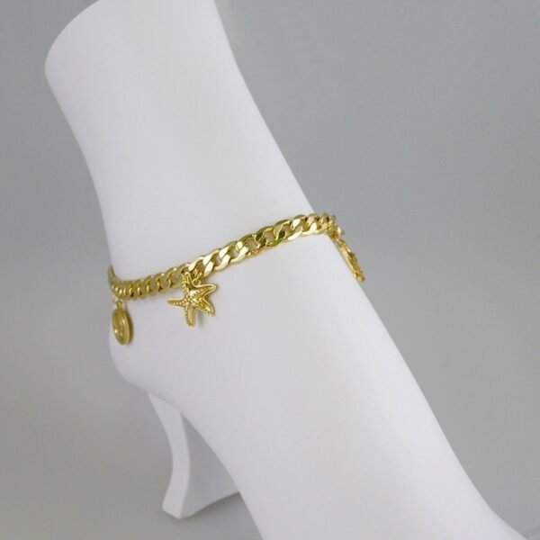 A6008 Anklets - Tobilleras - 14K Real Color - 6mm