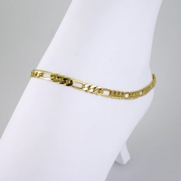 A6014 Anklets - Tobilleras - 14K Real Color - 6mm - Figaro - Image 2