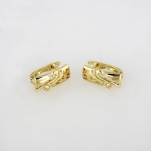 Earrings Woman/ Aretes Dama/ Plain/ 14k Real Color// E-154