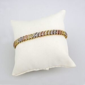 Bracelets Woman/ Pulseras Dama/ Three Tone/ 3 Colores Zircon Stone/ FREE SHIPPING OVER $50.00 DOLLAR PURCHASE///B0097
