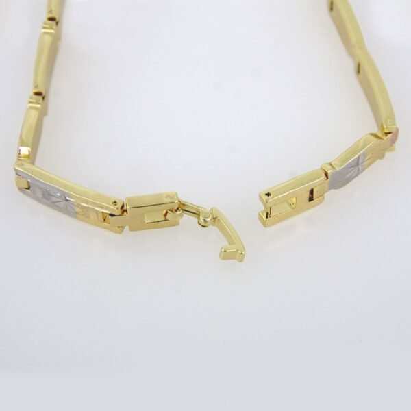 Bracelets Woman/ Pulseras Dama/  Plain/ 14K Real Color/ Three Tone/ 3 Colores///B0110 - Image 3