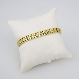 Bracelets Woman/ Pulseras Dama/ Plain/14K Real Color/ 4mmX20cm ///B0112