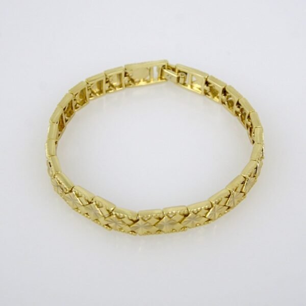 Bracelets Woman/ Pulseras Dama/ Plain/14K Real Color/ 4mmX20cm ///B0112 - Image 2